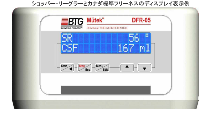 動的濾水度、自動フリーネス、自動リテンション測定器：ＤＦＲ０５